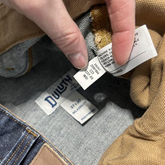 Duluth Flex Ballroom Jeans Mens 37x30 Blue Denim Relaxed Fit Stretch Workwear - Picture 7 of 14